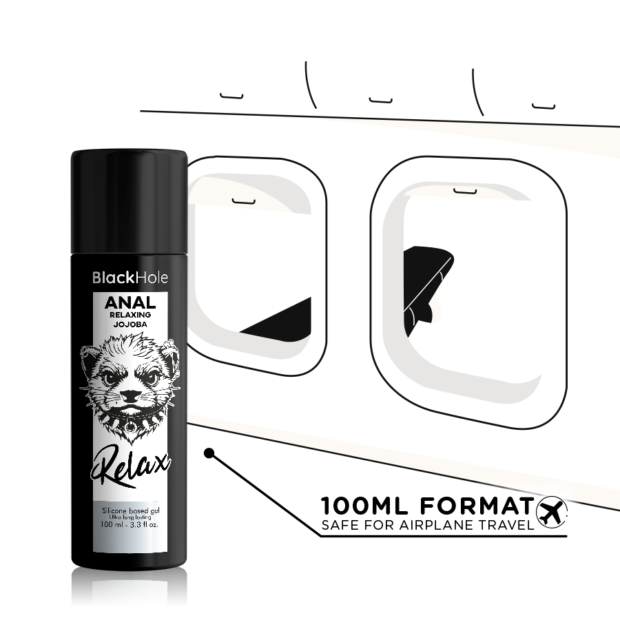 BLACK HOLE - ANAL RELAXING JOJOBA RELAX SILICONE BASE 100 ML - Imagem de 5