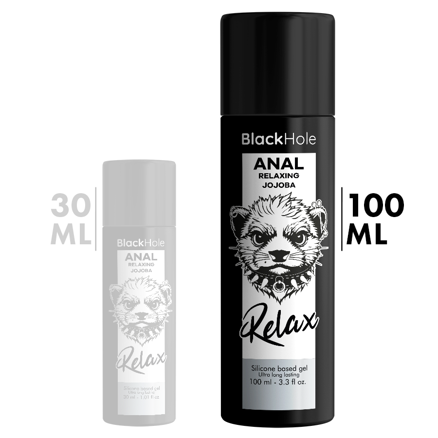 BLACK HOLE - ANAL RELAXING JOJOBA RELAX SILICONE BASE 100 ML - Imagem de 2