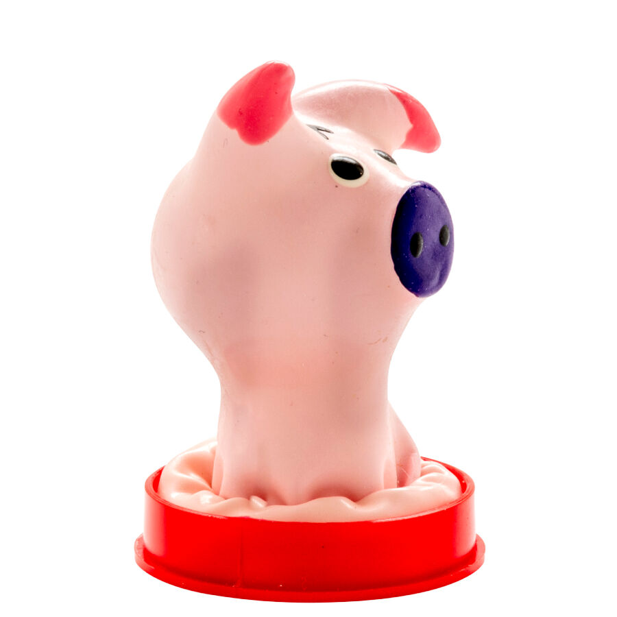 CONDOMERIE - HANDPAINTED NOVELTY CONDOMS PIG HEAD - Imagem de 2