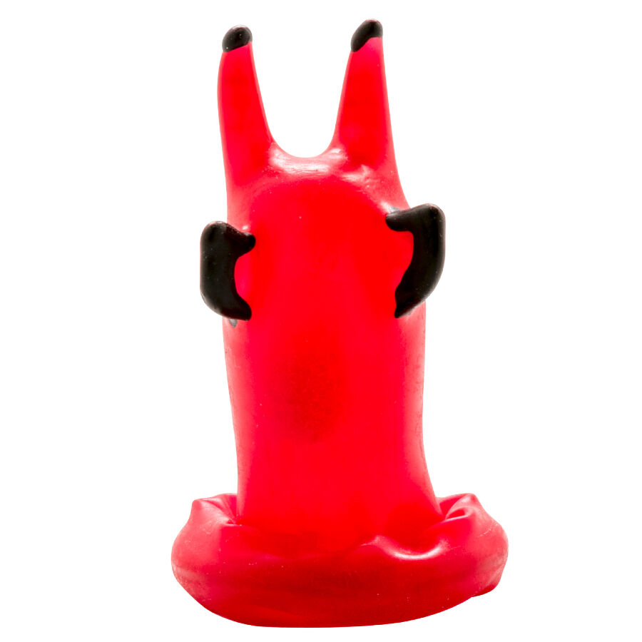CONDOMERIE - HANDPAINTED NOVELTY CONDOMS RED DEVIL - Imagem de 3