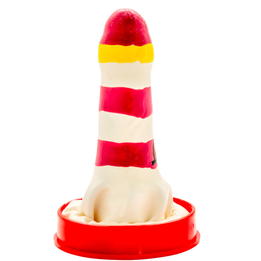CONDOMERIE - HANDPAINTED NOVELTY CONDOMS LIGHTHOUSE - Imagem de 2