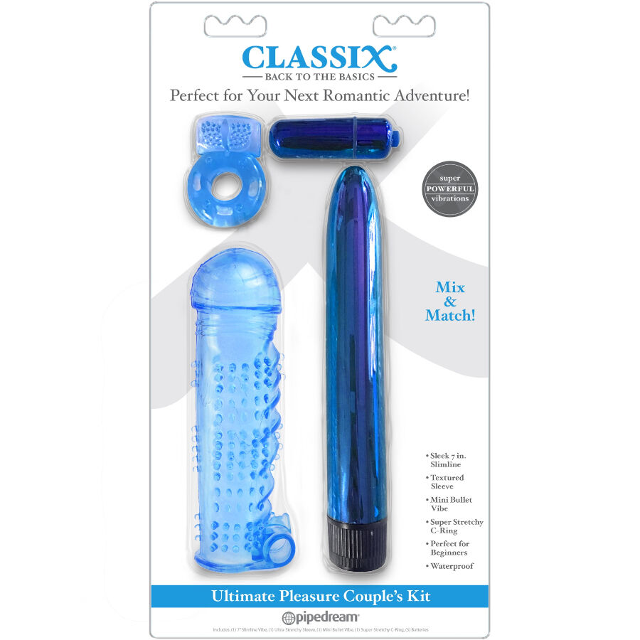 CLASSIX - ULTIMATE PLEASURE COUPLES KIT AZUL - Imagem de 2