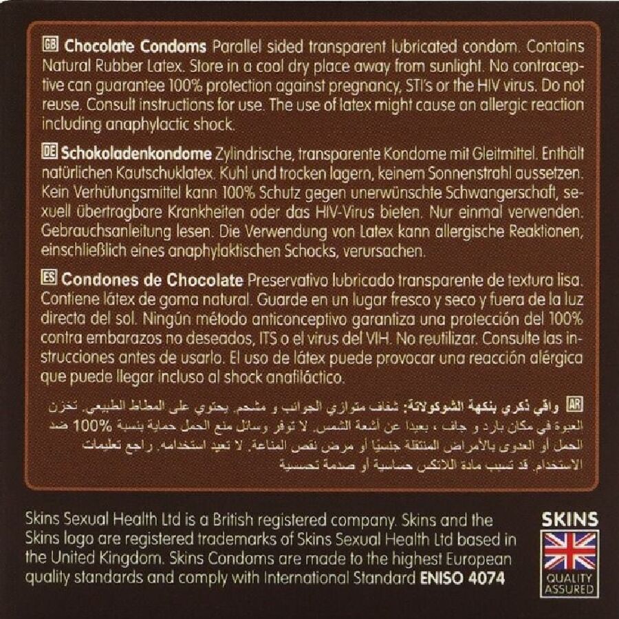 SKINS - CHOCOLATE PREMIUM CONDOMS PACK 4 - Imagem de 4