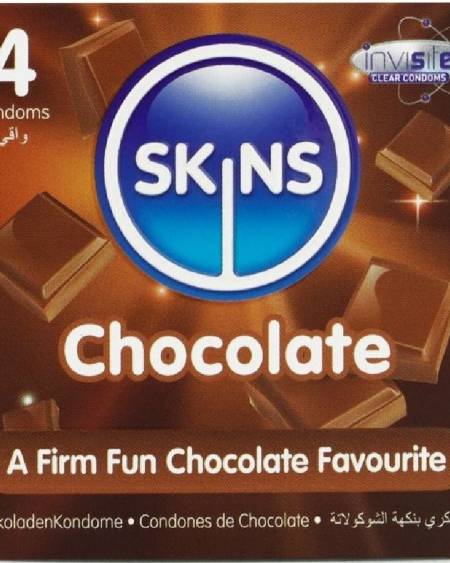 SKINS - CHOCOLATE PREMIUM CONDOMS PACK 4