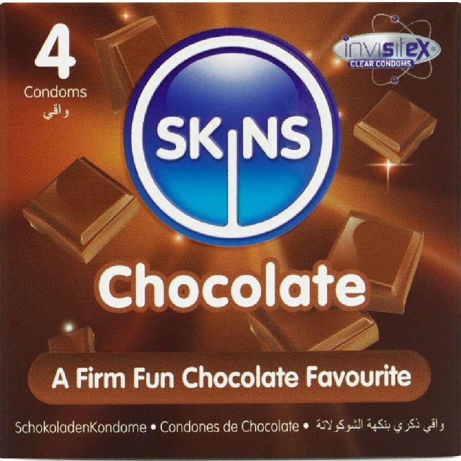 SKINS - CHOCOLATE PREMIUM CONDOMS PACK 4