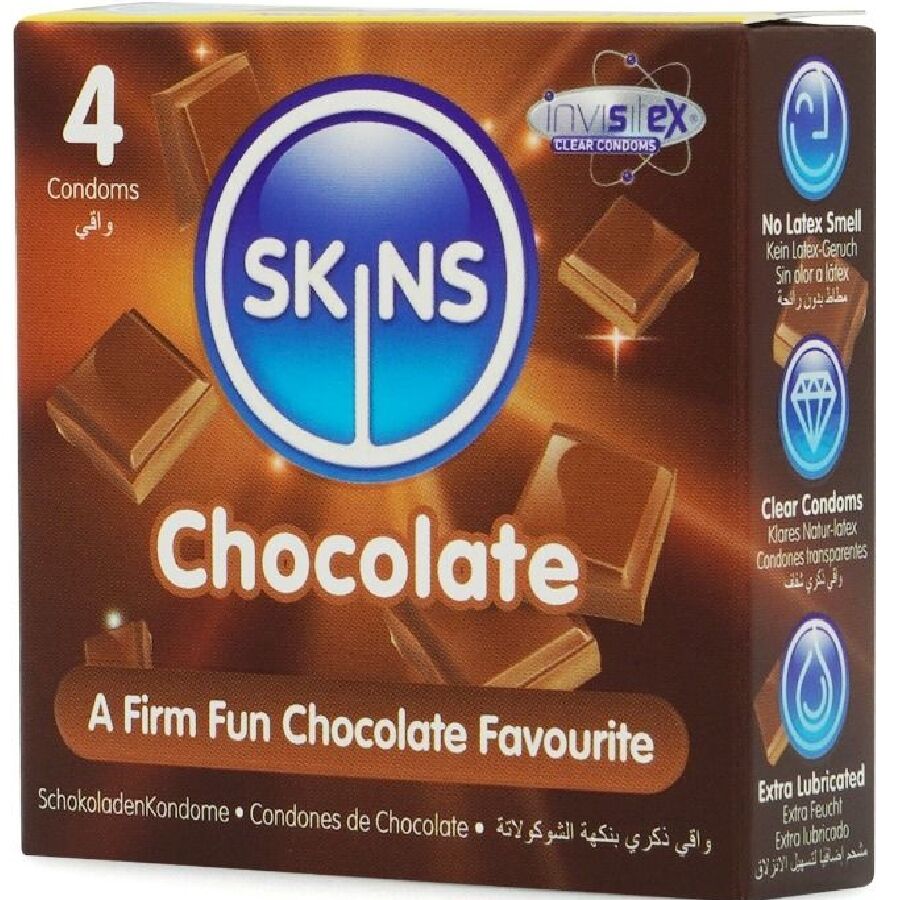 SKINS - CHOCOLATE PREMIUM CONDOMS PACK 4 - Imagem de 2