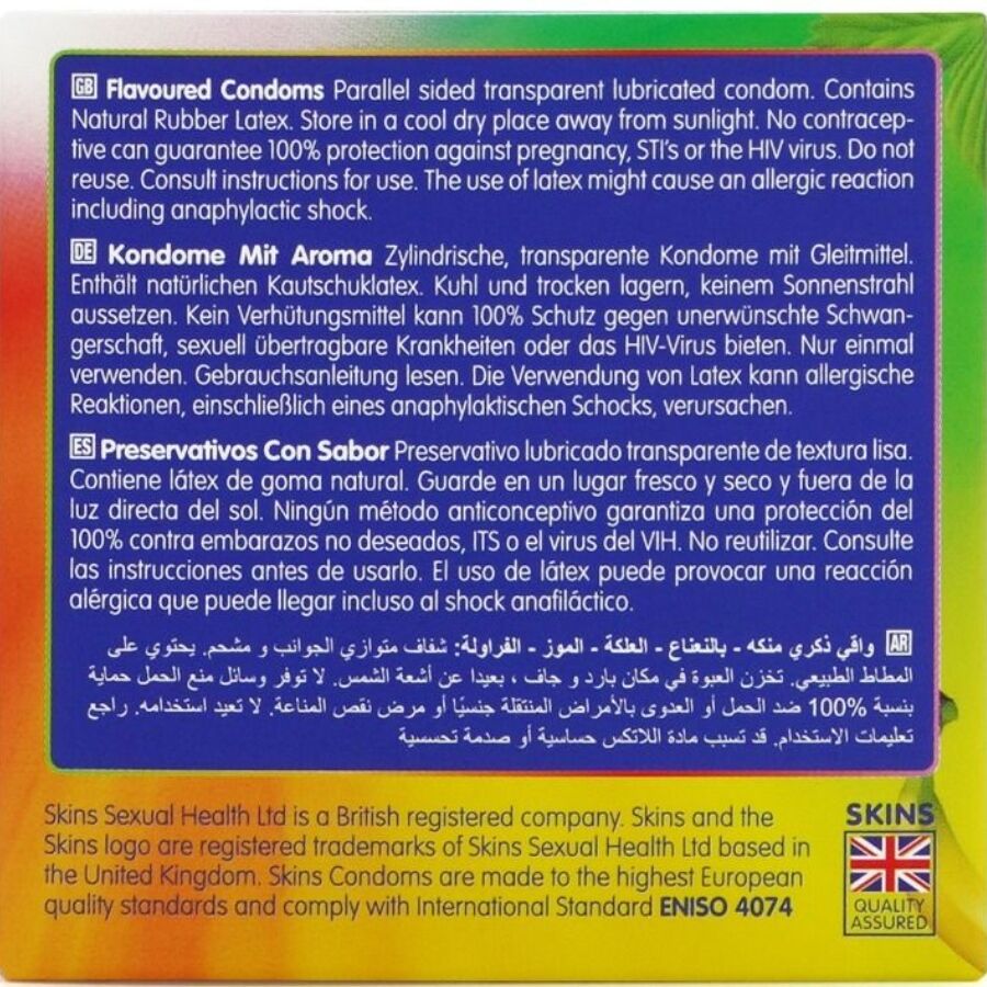 SKINS - MULTI FLAVORS PREMIUM CONDOMS PACK 4 - Imagem de 4