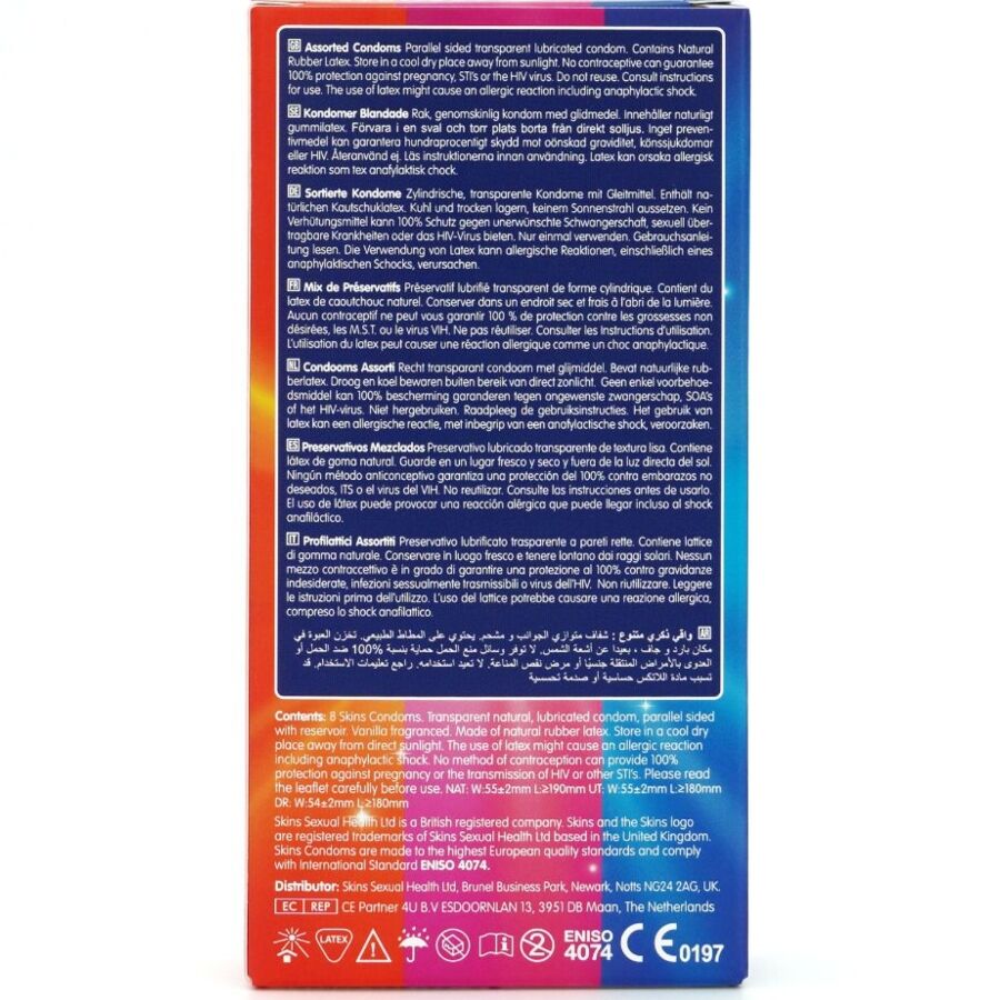 SKINS - ASSORTED PREMIUM CONDOMS PACK 8 - Imagem de 4