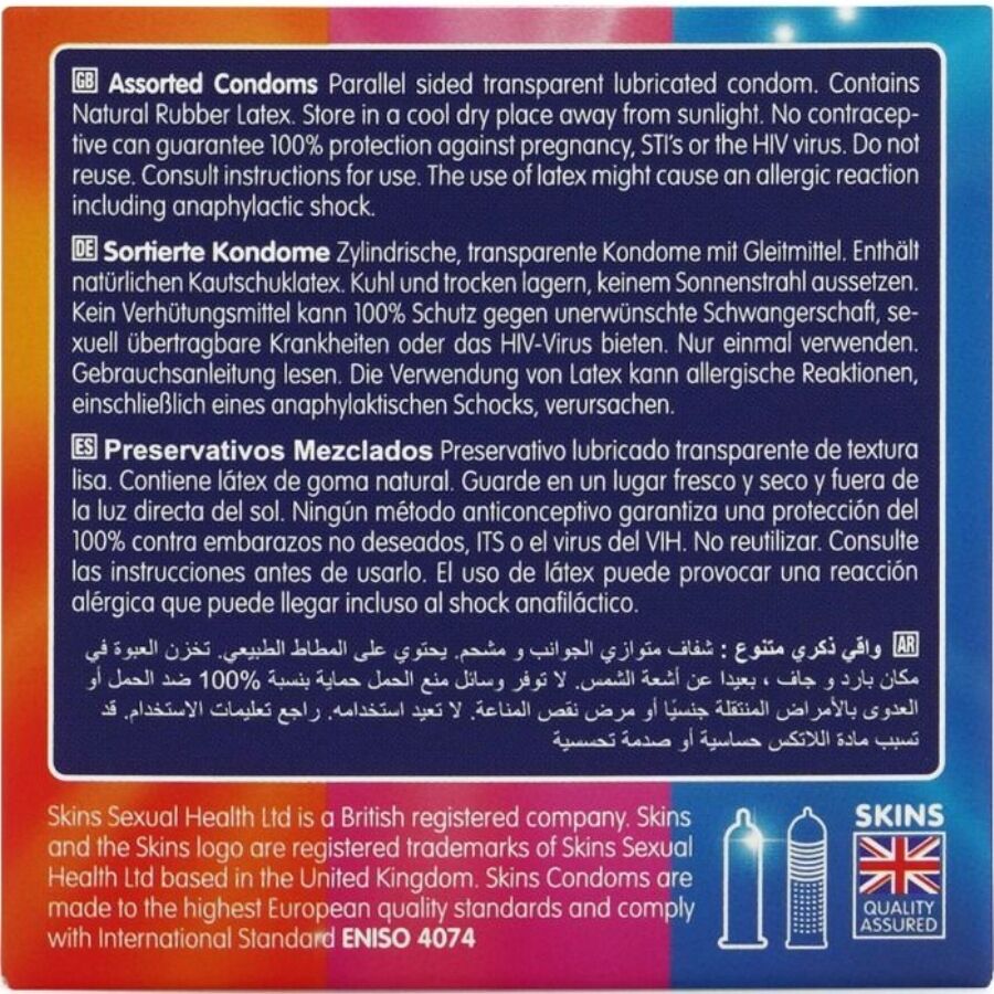 SKINS - ASSORTED PREMIUM CONDOMS PACK 4 - Imagem de 4