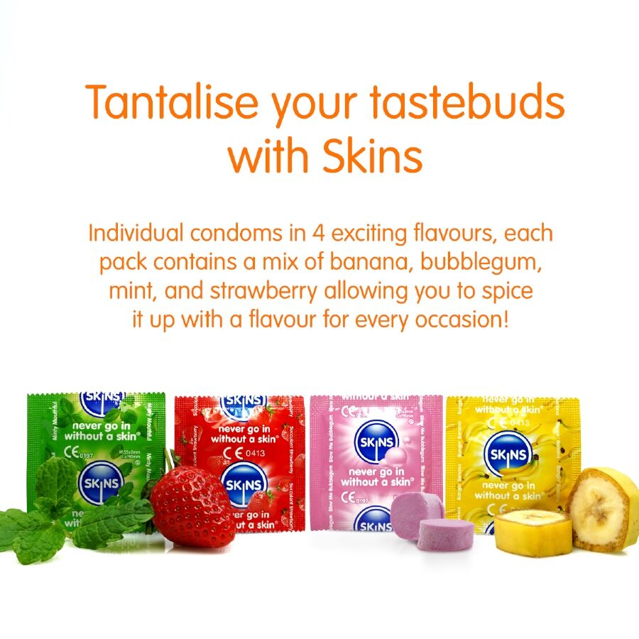 SKINS - MULTI FLAVORS PREMIUM CONDOMS PACK 8 - Imagem de 3