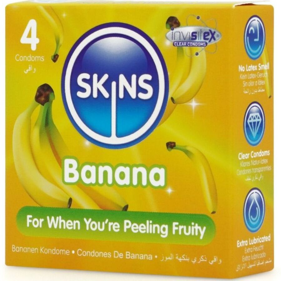 SKINS - BANANA PREMIUM CONDOMS PACK 4 - Imagem de 2