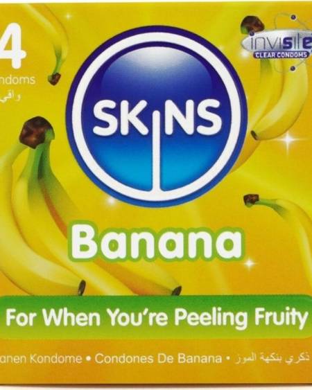 SKINS - BANANA PREMIUM CONDOMS PACK 4