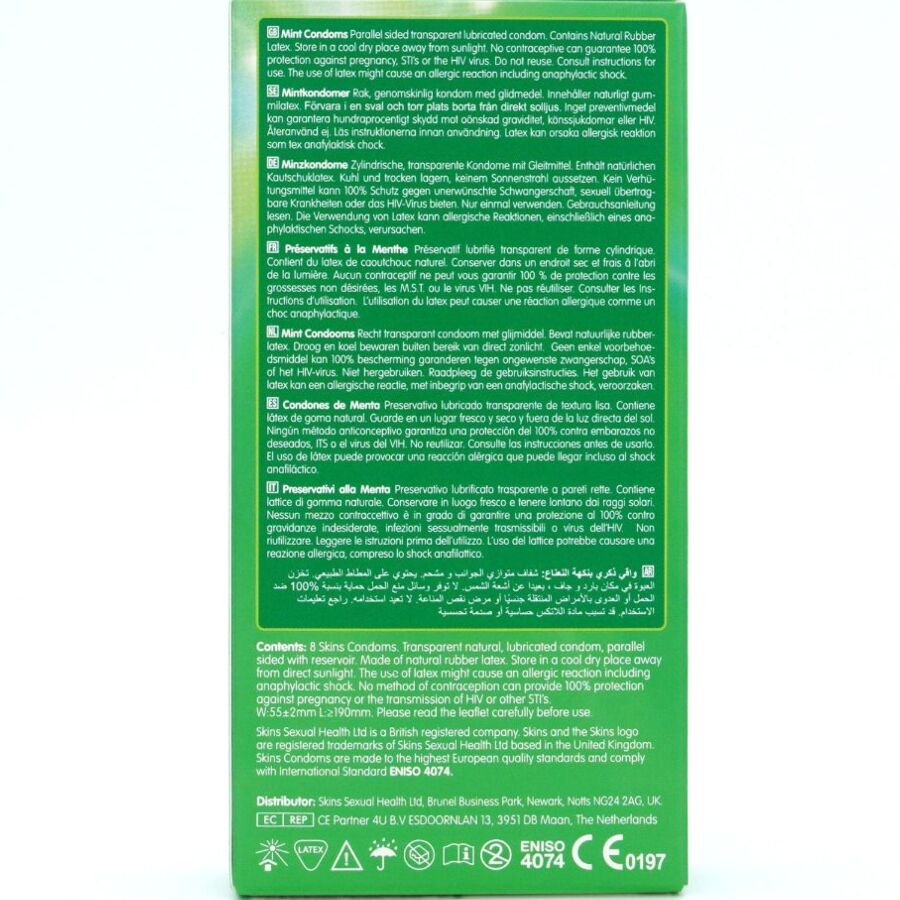 SKINS - MINT PREMIUM CONDOMS PACK 8 - Imagem de 4