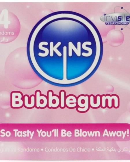 SKINS - BUBBLEGUM PREMIUM CONDOMS PACK 4