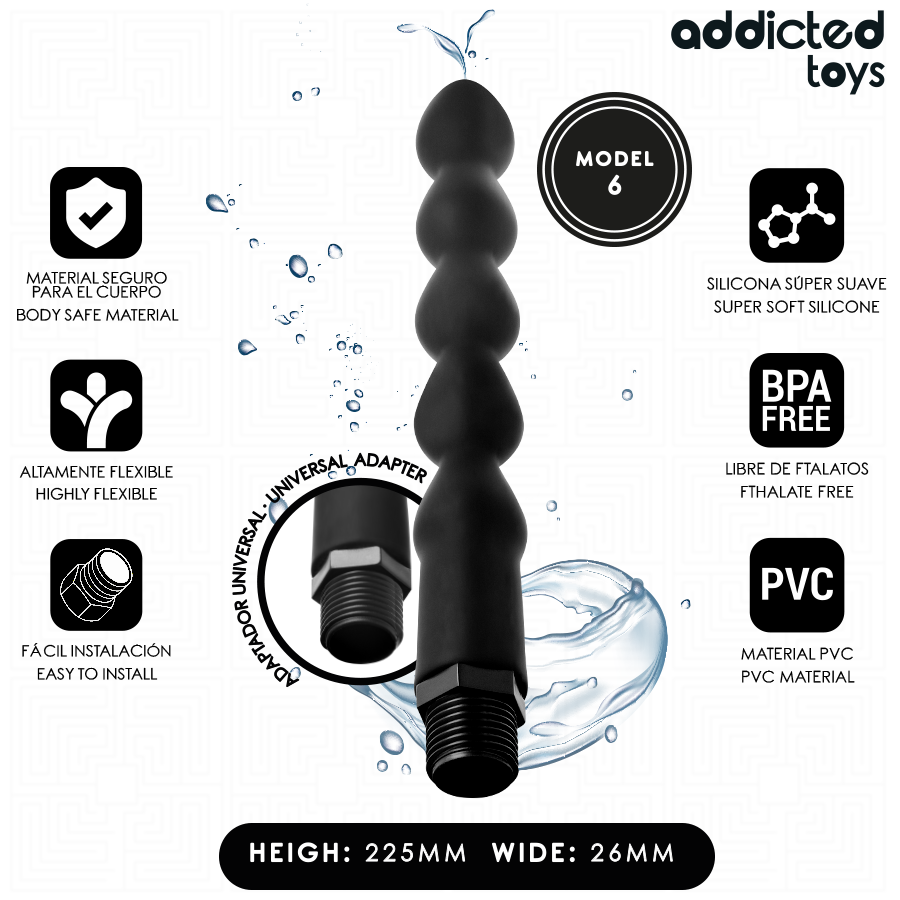 ADDICTED TOYS - ANAL CLEANER WITH UNIVERSAL ADAPTER MODEL 6 - Imagem de 2