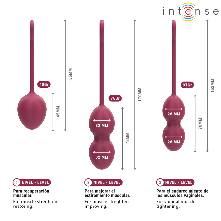 INTENSE - CHARLI KEGEL BALL KIT VIOLET - Imagem de 5