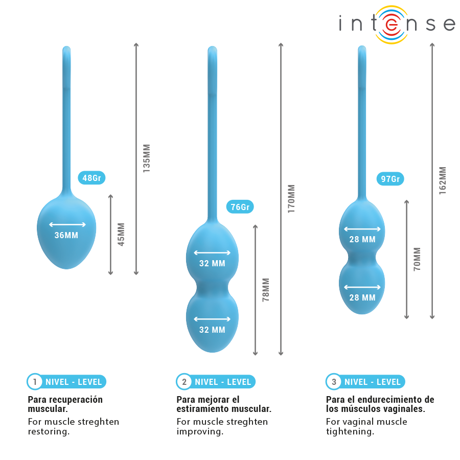 INTENSE - CHARLI KEGEL BALL KIT OCEAN BLUE - Imagem de 5