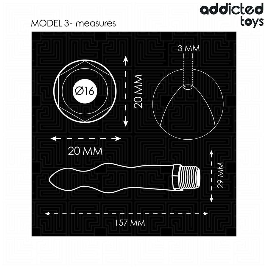 ADDICTED TOYS - ANAL CLEANER WITH UNIVERSAL ADAPTER MODEL 3 - Imagem de 5