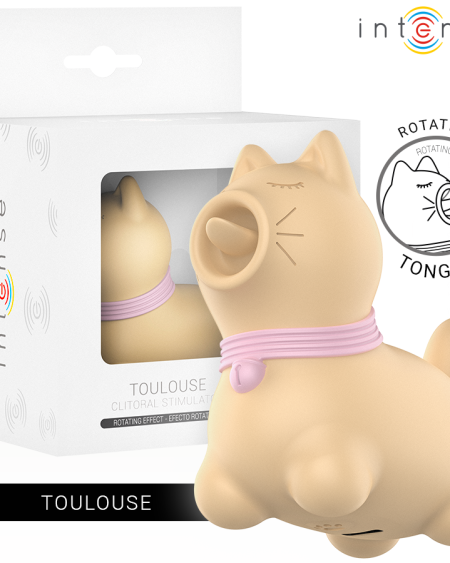 INTENSE - TOULOUSE STIMULATOR WITH 360 ROTATING TONGUE YELLOW