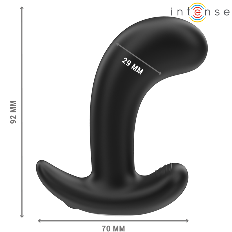 INTENSE - CHANDLER ANAL PLUG 10 VIBRATIONS BLACK REMOTE CONTROL - Imagem de 3