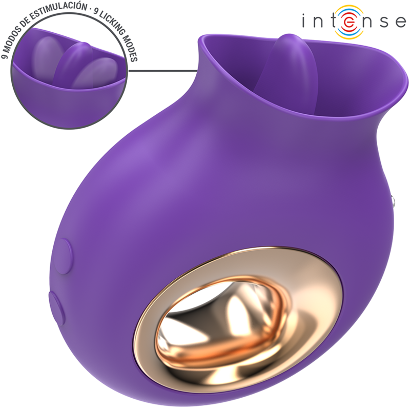 INTENSE - TULI CLITORIS STIMULATOR 9 VIBRATIONS 9 OSCILLATIONS PURPLE - Imagem de 2