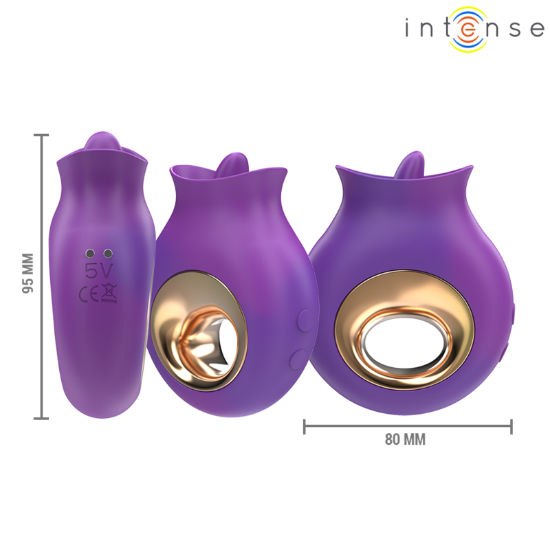 INTENSE - TULI CLITORIS STIMULATOR 9 VIBRATIONS 9 OSCILLATIONS PURPLE - Imagem de 4