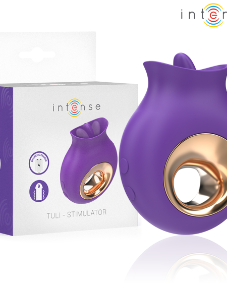 INTENSE - TULI CLITORIS STIMULATOR 9 VIBRATIONS  9 OSCILLATIONS PURPLE