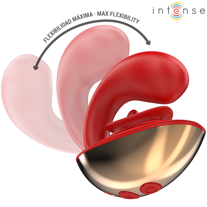 INTENSE - MARIAH VIBRATOR STIMULATOR IN U SHAPE 10 VIBRATIONS RED - Imagem de 3
