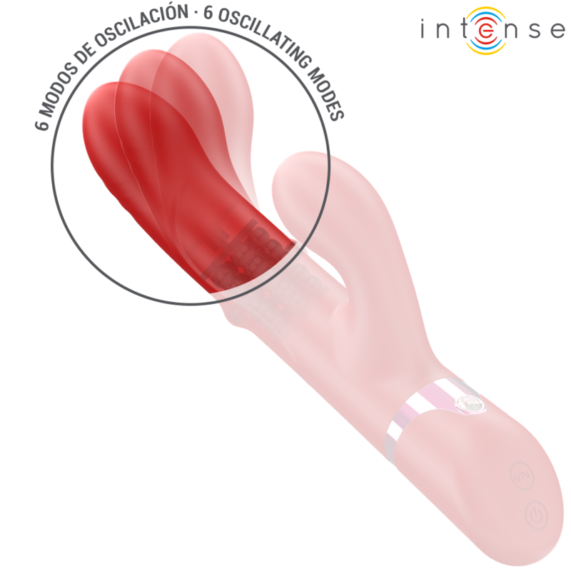 INTENSE - LELE MULTIFUNCTION VIBRATOR ROTATING OSCILLATION STIMULATION RED - Imagem de 4