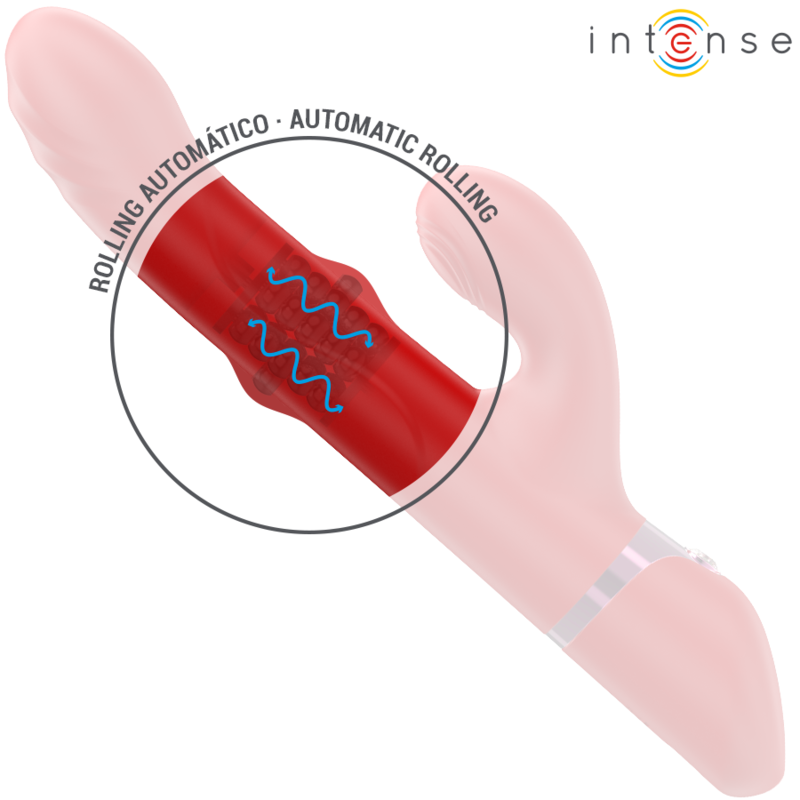 INTENSE - LELE MULTIFUNCTION VIBRATOR ROTATING OSCILLATION STIMULATION RED - Imagem de 5