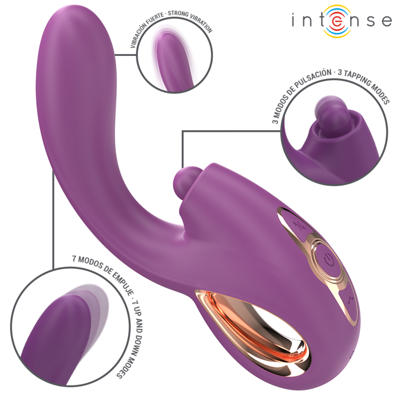 INTENSE - LALI MULTIFUNCTION G-SPOT VIBRATOR TAPPING THRUST VIBRATION PURPLE - Imagem de 2