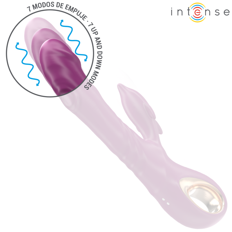 INTENSE - HALLE MULTIFUNCTION VIBRATOR WITH DOLPHIN STIMULATING TONGUE PURPLE - Imagem de 4