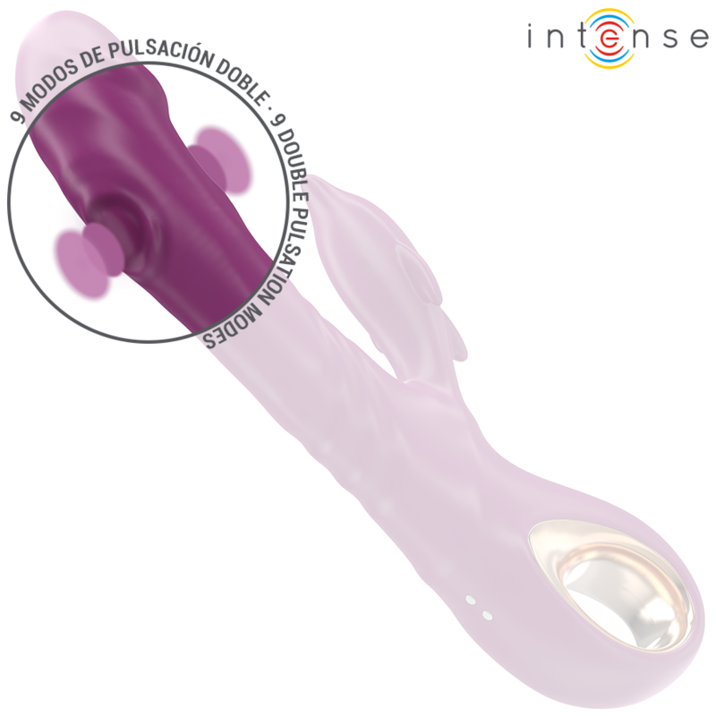 INTENSE - HALLE MULTIFUNCTION VIBRATOR WITH DOLPHIN STIMULATING TONGUE PURPLE - Imagem de 5