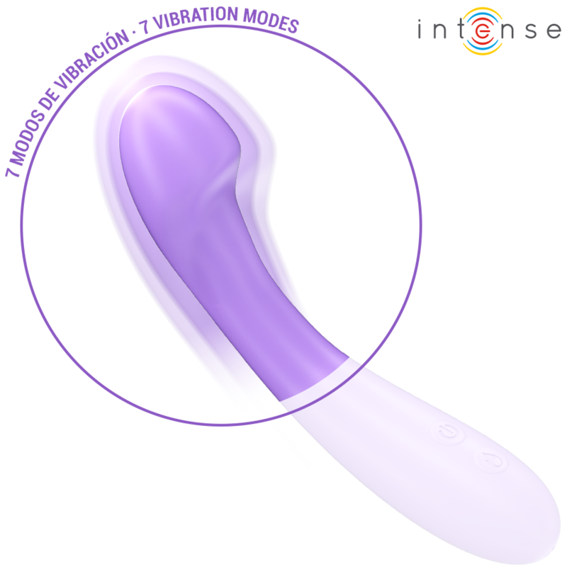 INTENSE - BECKY VIBRATOR 19 CM HEATABLE 7 VIBRATIONS PURPLE - Imagem de 5