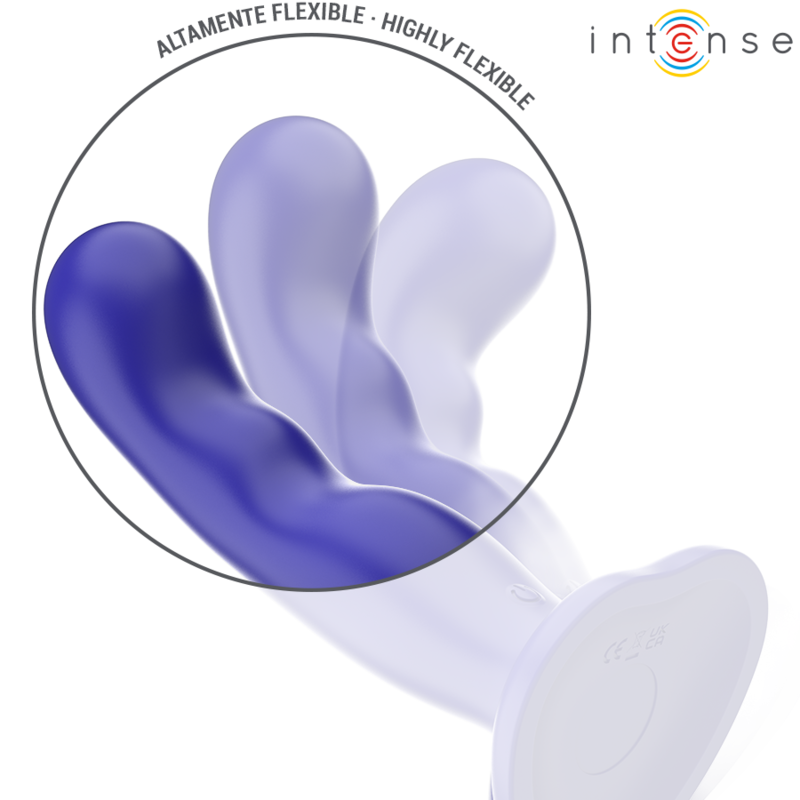 INTENSE - SHORTY VIBRATOR WITH SUCTION CUP BLUE REMOTE CONTROL - Imagem de 5