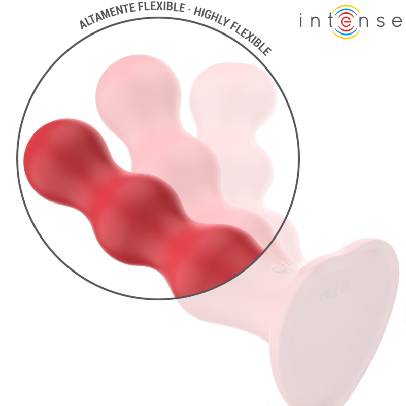 INTENSE - CODY VIBRATOR WITH SUCTION CUP RED REMOTE CONTROL - Imagem de 5