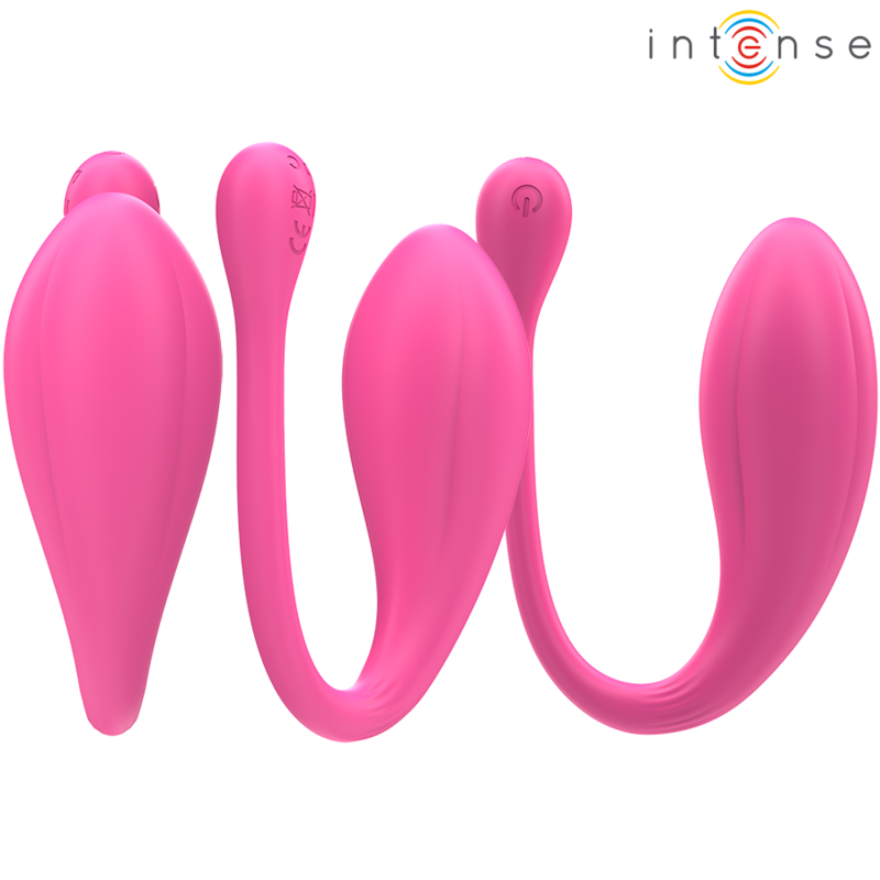 INTENSE - JANICE U VIBRATOR DOUBLE STIMULATION 10 VIBRATIONS PINK REMOTE CONTROL - Imagem de 3