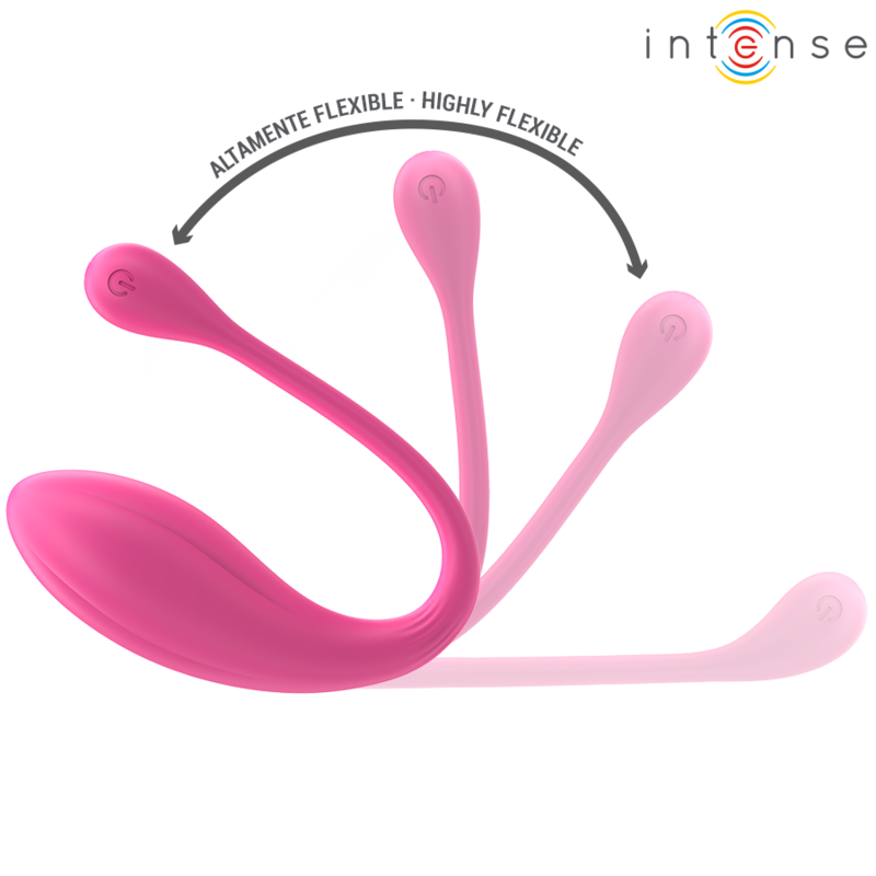 INTENSE - JANICE U VIBRATOR DOUBLE STIMULATION 10 VIBRATIONS PINK REMOTE CONTROL - Imagem de 5