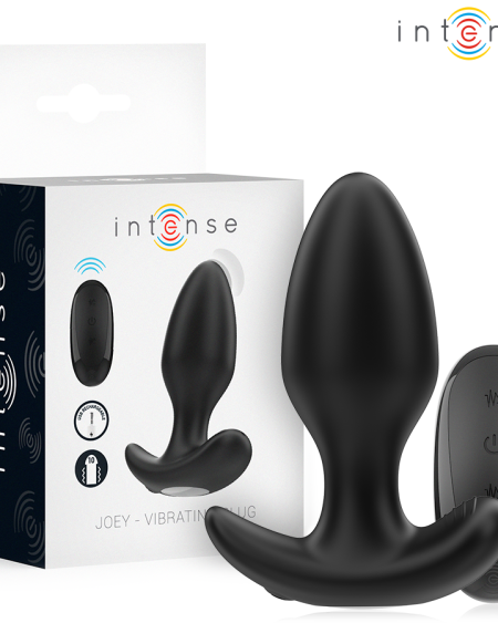 INTENSE - JOEY ANAL PLUG 10 VIBRATIONS BLACK REMOTE CONTROL