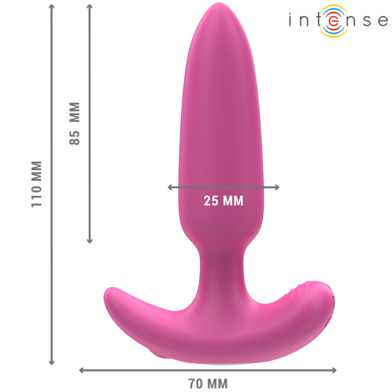 INTENSE - ROSS ANAL PLUG 10 VIBRATIONS PINK REMOTE CONTROL - Imagem de 3