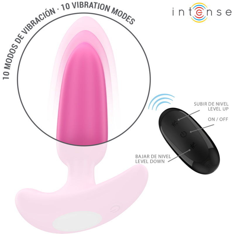 INTENSE - ROSS ANAL PLUG 10 VIBRATIONS PINK REMOTE CONTROL - Imagem de 5