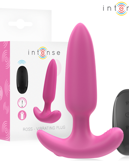 INTENSE - ROSS ANAL PLUG 10 VIBRATIONS PINK REMOTE CONTROL