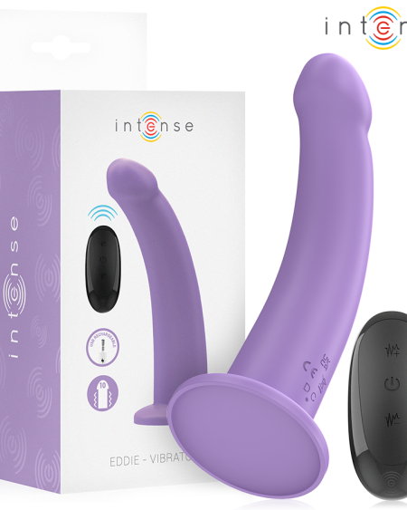 INTENSE - EDDIE VIBRATOR 17.5 CM 10 VIBRATIONS PURPLE REMOTE CONTROL