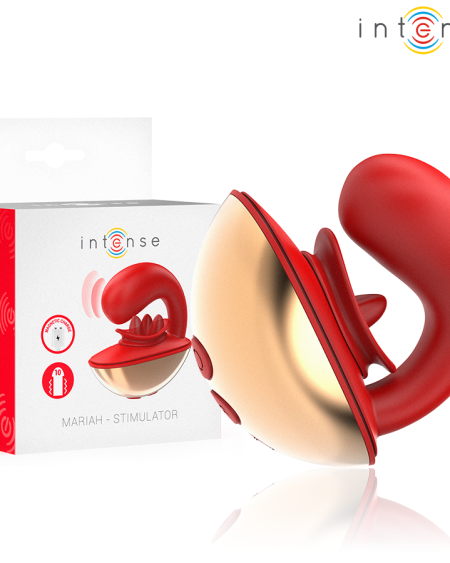 INTENSE - MARIAH VIBRATOR  STIMULATOR IN U SHAPE 10 VIBRATIONS RED