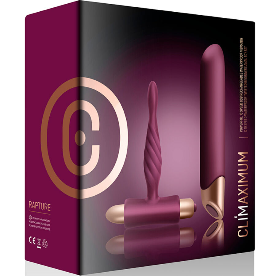 CLIMAXIMUM - RAPTURE KIT VIBRATOR CLASSIC + BEGINNER ANAL PLUG - Imagem de 4
