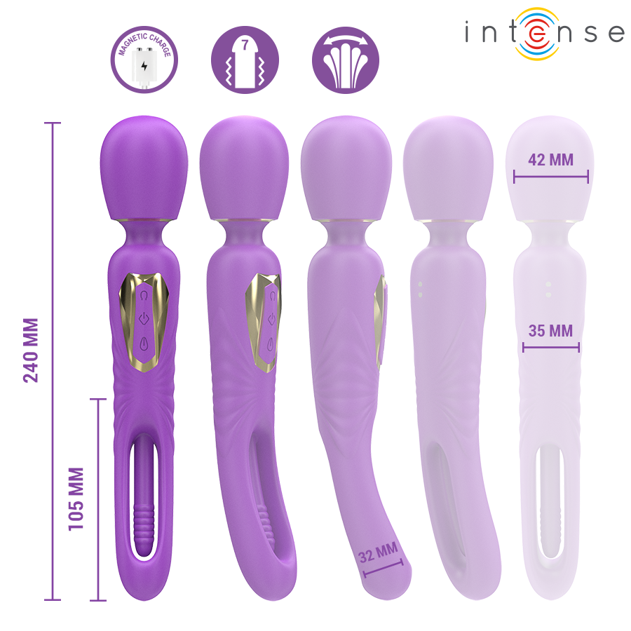 INTENSE - CHRISTY VIBRATING WAND WITH FLIPPING TONGUE - Imagem de 4