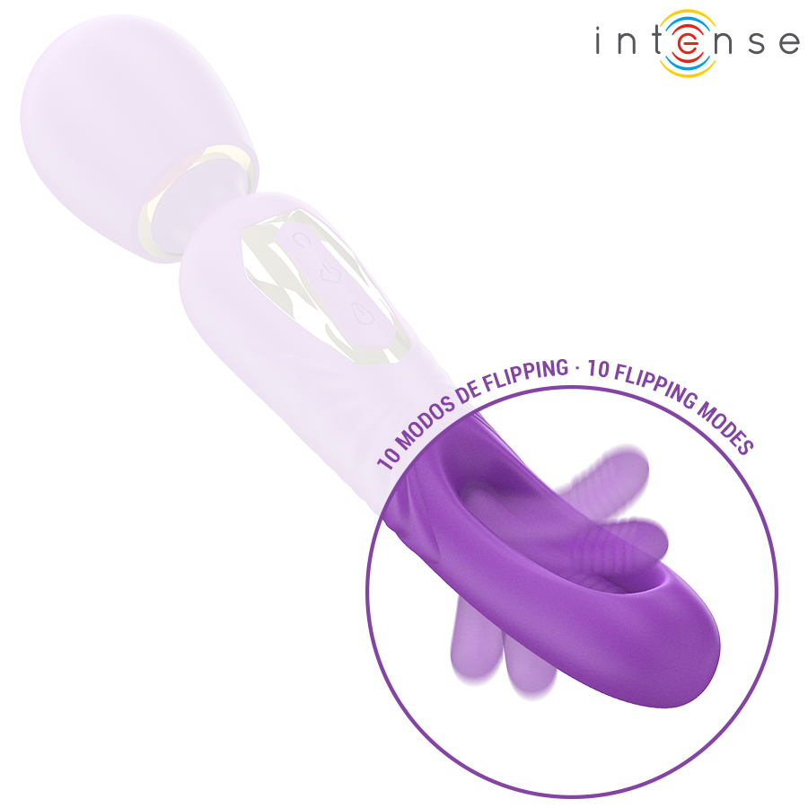 INTENSE - CHRISTY VIBRATING WAND WITH FLIPPING TONGUE - Imagem de 3