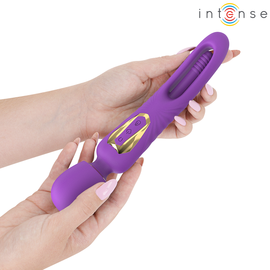INTENSE - CHRISTY VIBRATING WAND WITH FLIPPING TONGUE - Imagem de 2