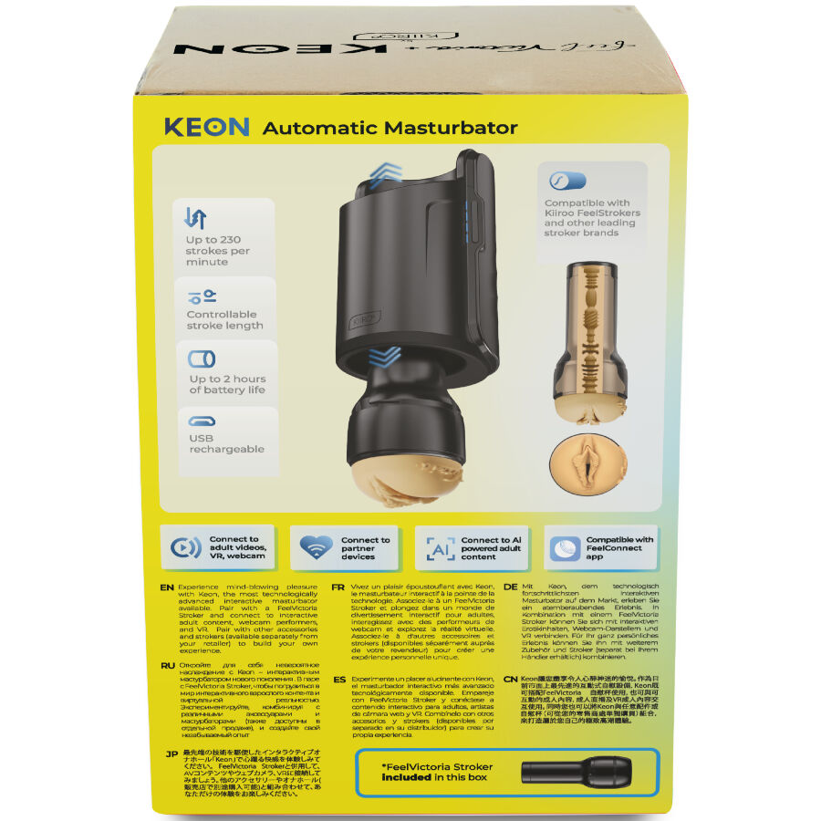 KIIROO - KEON WIFI COMBO VICTORIA JUNE AUTOMATIC MASTURBATOR + FEEL STROKER - Imagem de 2