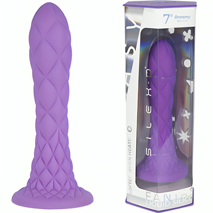 SILEXD - DREAMY DILDO FANTASY SILICONA LIQUIDA TERMOREACTIVO VIOLETA 18.5 CM - Imagem de 2